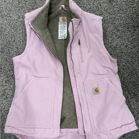 Carhartt Light Pink Vest with Gray Lining - Picture 1 of 4